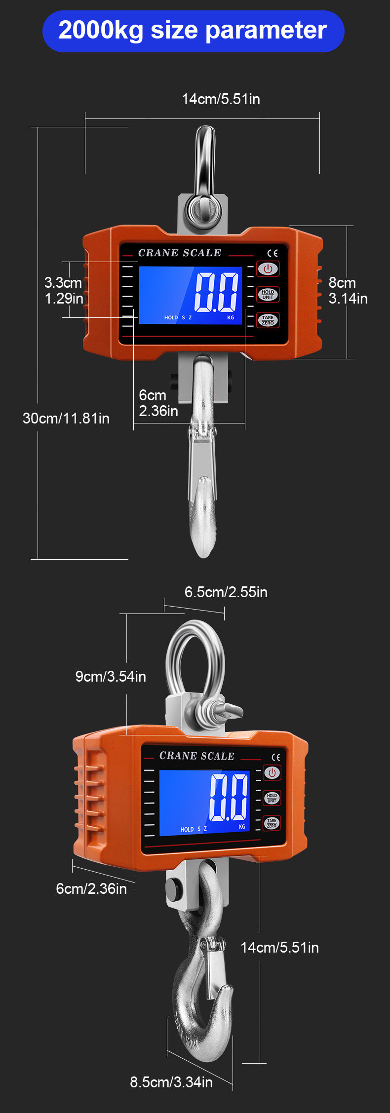 Cântar digital suspendat Electronic AT PERFORMANCE®, pentru industriale RIDICA PANA LA 1000KG.